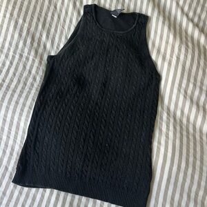GAP Black Cable Knit Tank Top | S